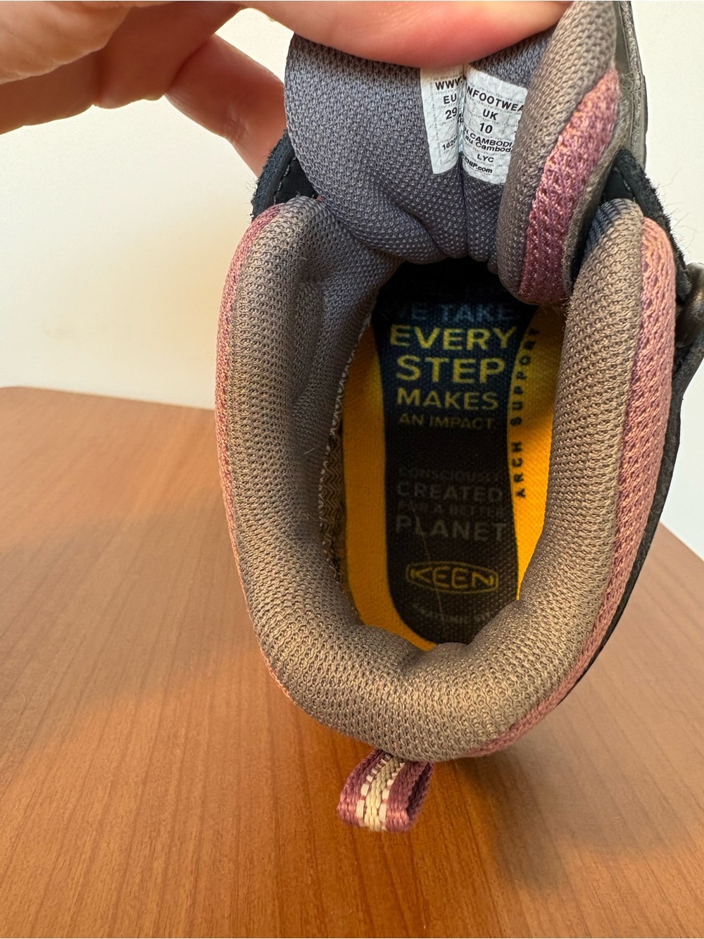 Keen Youth Girls Targhee Waterproof Hiking Boots Size 11 in Grey and Purple - Picture 8 of 10